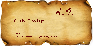 Auth Ibolya névjegykártya
